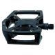 fahrschneller.de Pedale, MTB/BMX, schwarz, Plattformpedal mit austauschbaren Pins, 