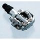 Shimano, Pedale, MTB, PD-M520-S, silber, CrMo-Achse, doppelseitige SPD-Bind